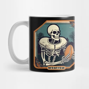 Skeleton Rugby Player Mug